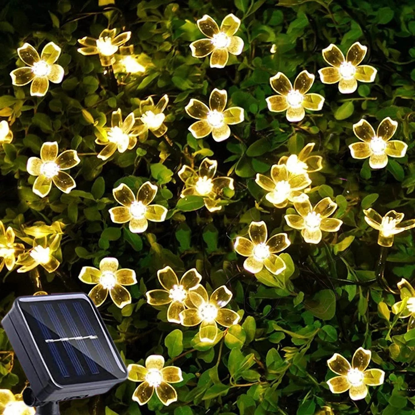 Solar Garden Light Led Flower Lighting Fairy String Lights Outdoor Christmas Chain Lamp Blossom Festoon Party Home Decoration